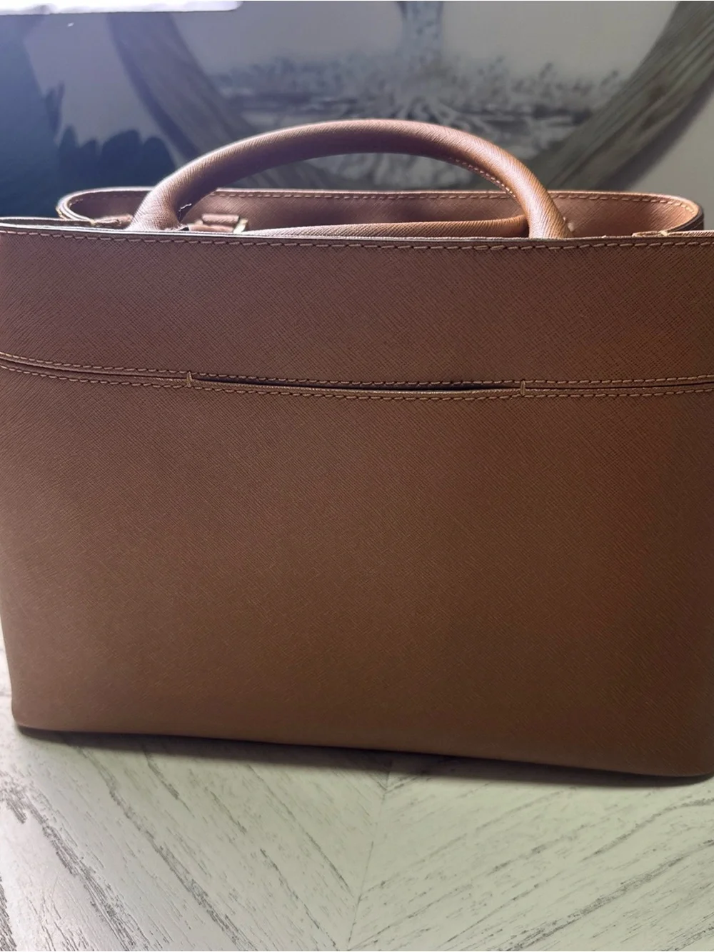 Michael Kors Brown Saffiano Satchel with Matching Wallet